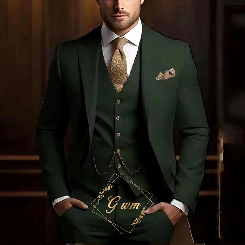 Mens Sophisticated Gentlemans Three-piece Suit
