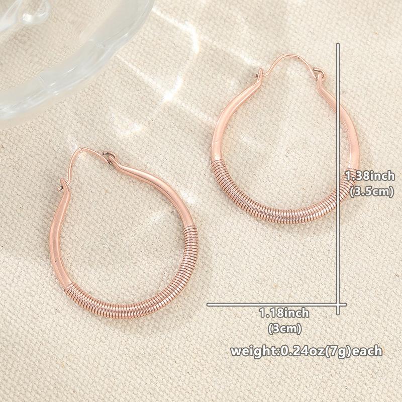 Women's Retro Large Hoop Earrings Jewelry