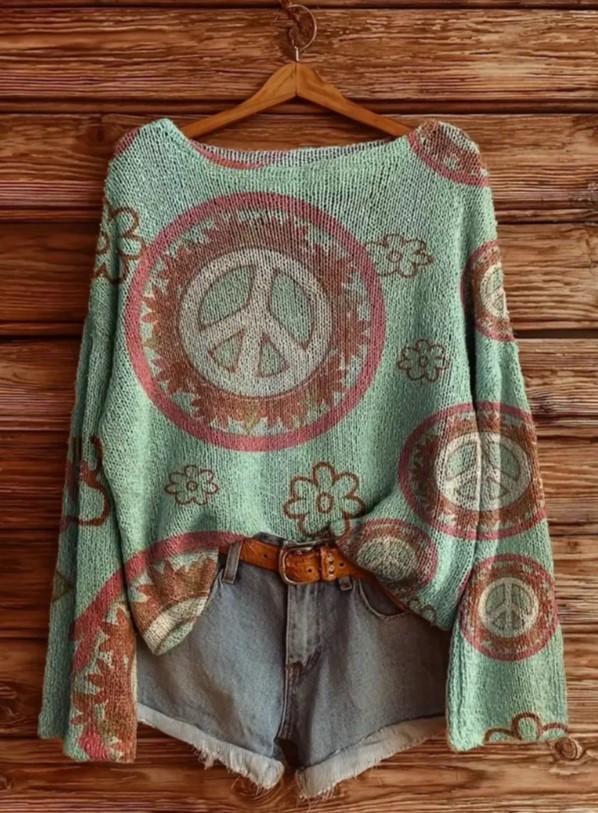 Women's Printed Knitted Sweater