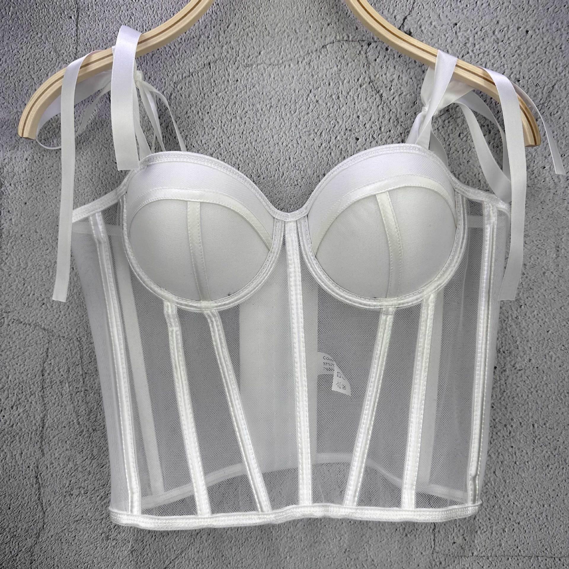 Womens Sexy Strapless Bandeau With Waist-cinching Straps