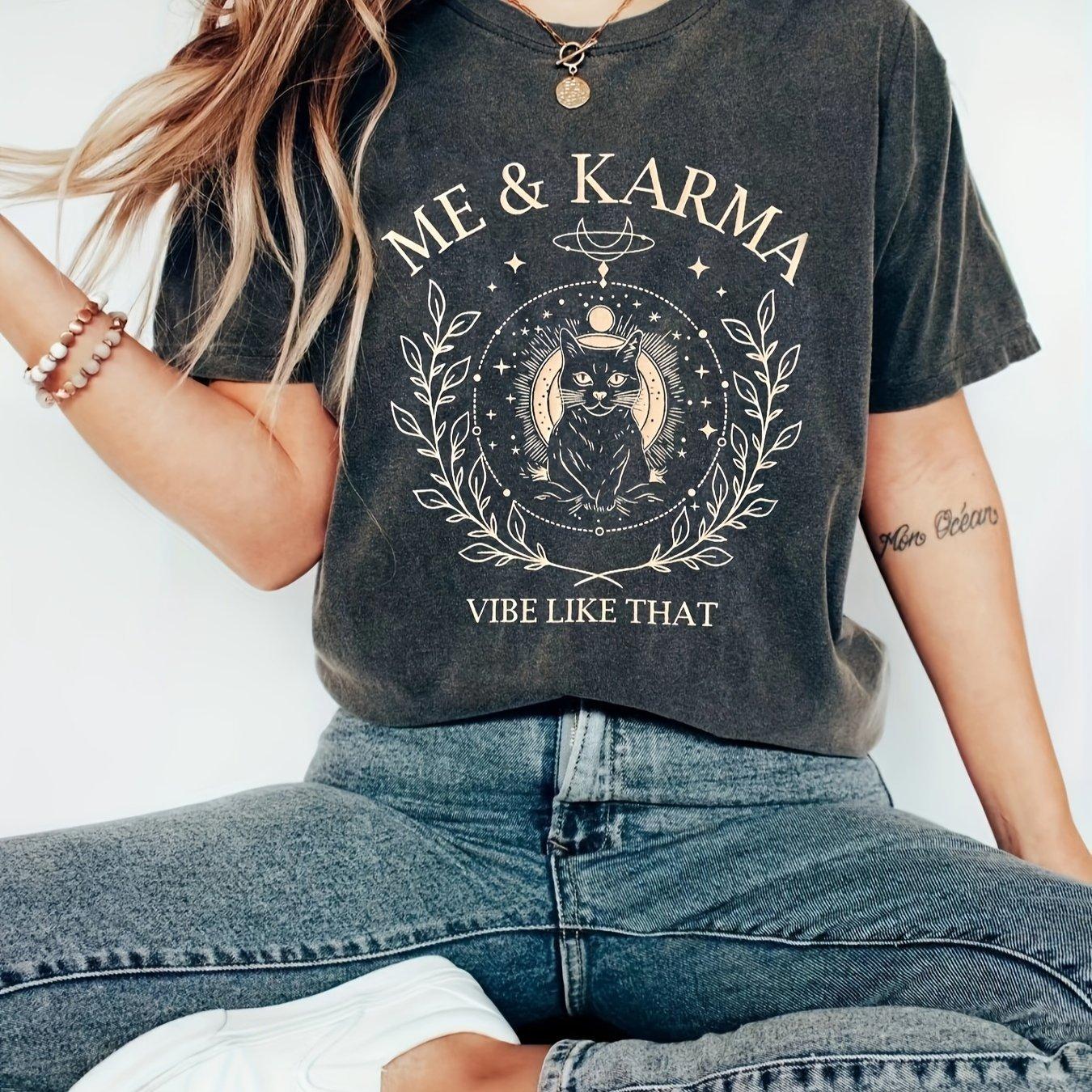 Womens Fashionable Printed Casual Short-sleeve Top