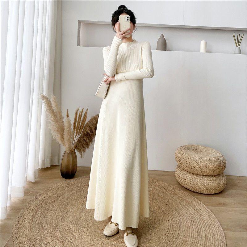 French Waist-slimming Knit Dress For Women