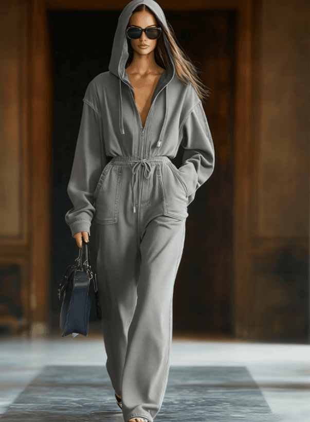 Hooded Zip Jumpsuit