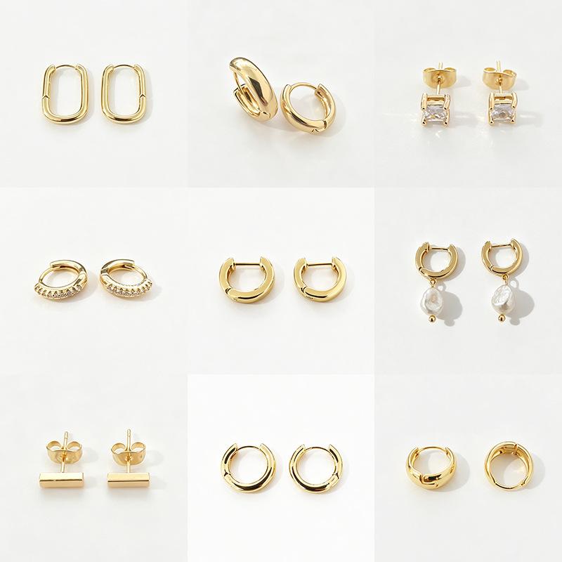 Minimalist Round Smooth Geometric Earrings Niche Style