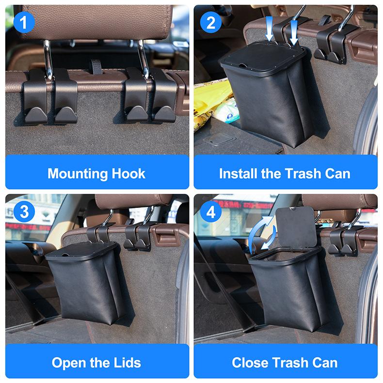 Multi-Functional Portable Car Trash Can