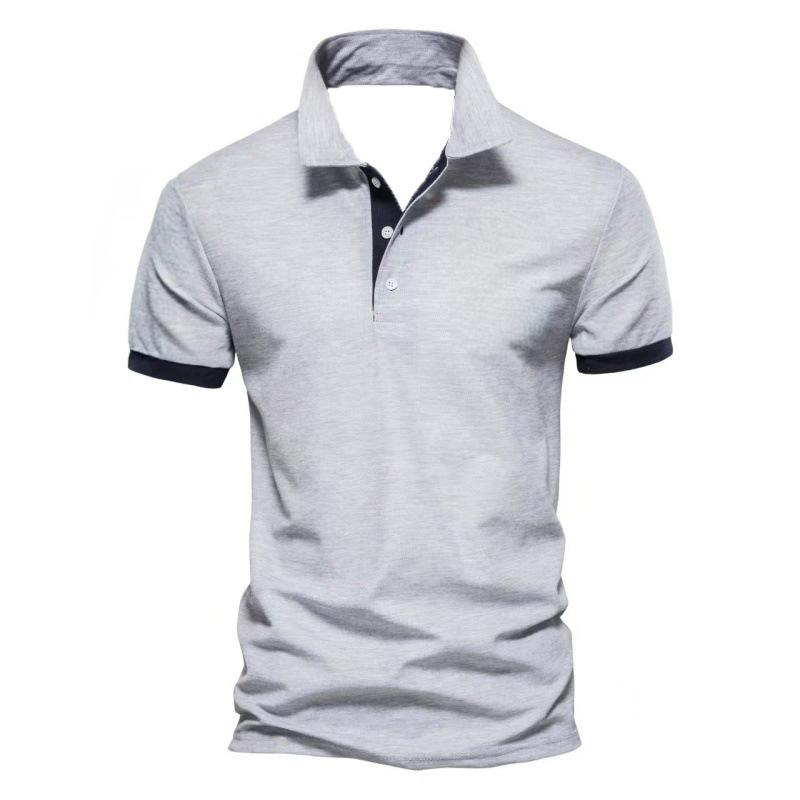 Stylish Mens Short-sleeve Digital 3D-printed Color-block Shirt