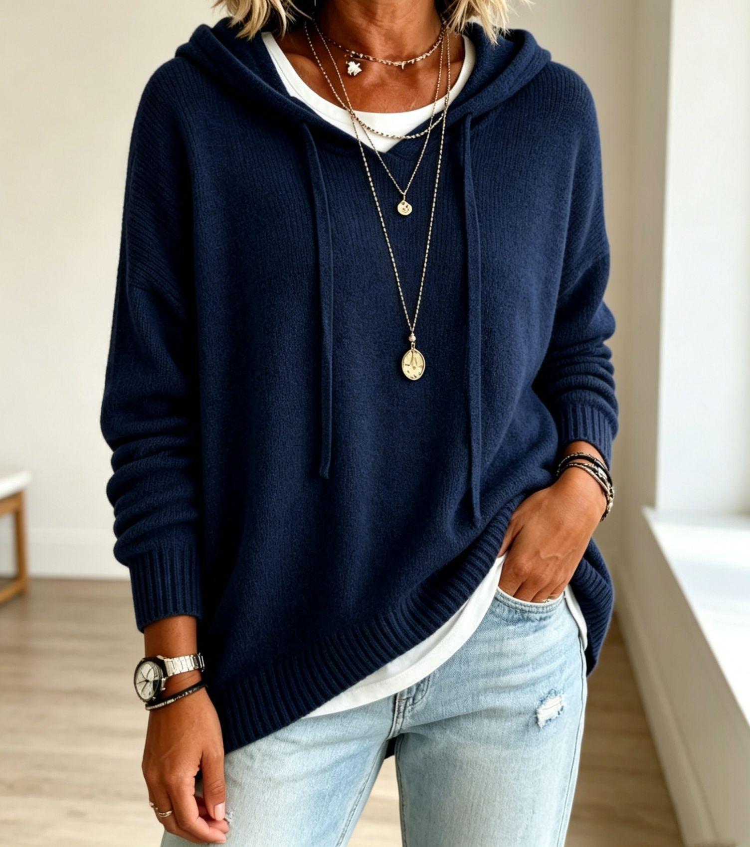 Loose-fitting Long-sleeve Pullover Sweater