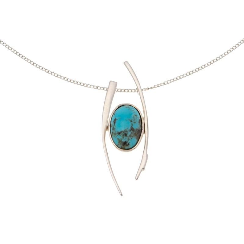 Irregular Turquoise Handmade Pendant Necklace