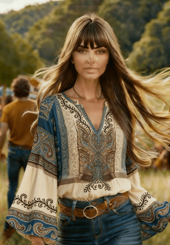 Women's Bohemian Retro Floral T-Shirt
