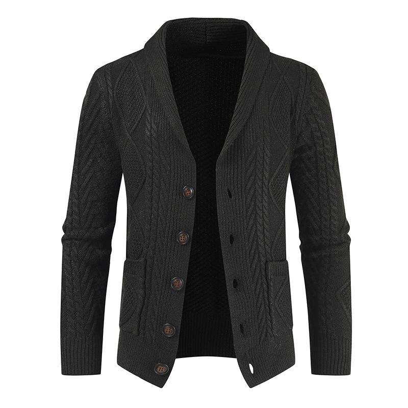 Fashionable Loose-knit Thickened Men's Sweater Coat
