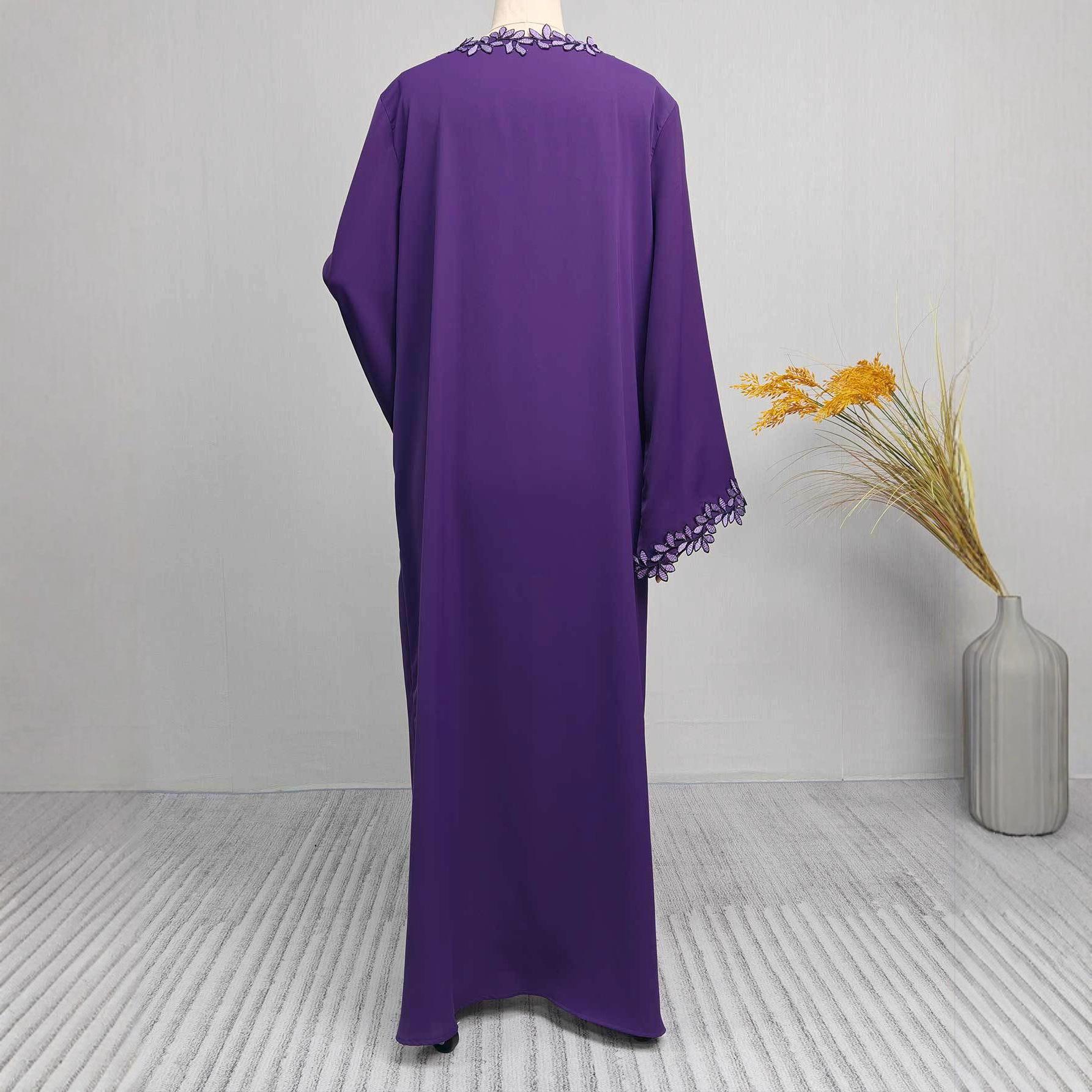 Women's Loose Fashionable Elegant Lace Robe Dress