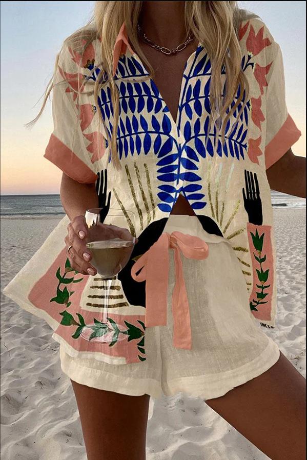 Personalized Gorgeous Digital Printing Casual Suit Women