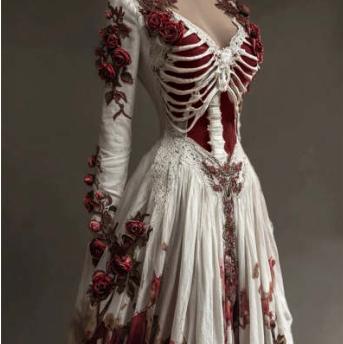 Halloween 3D Printed Long Sleeve Narrow Dress