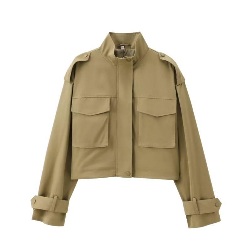 Womens Pocket-Embellished Blazer And Pleated Pants Set