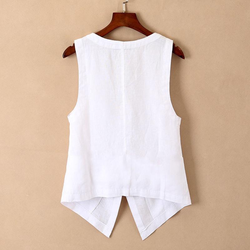 Women's Casual Linen Short VestUndershirt