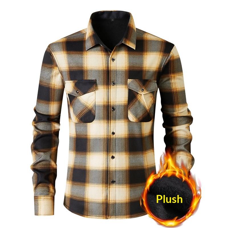 Mens Fashionable Casual Cotton-Quilted Long-Sleeve Cardigan