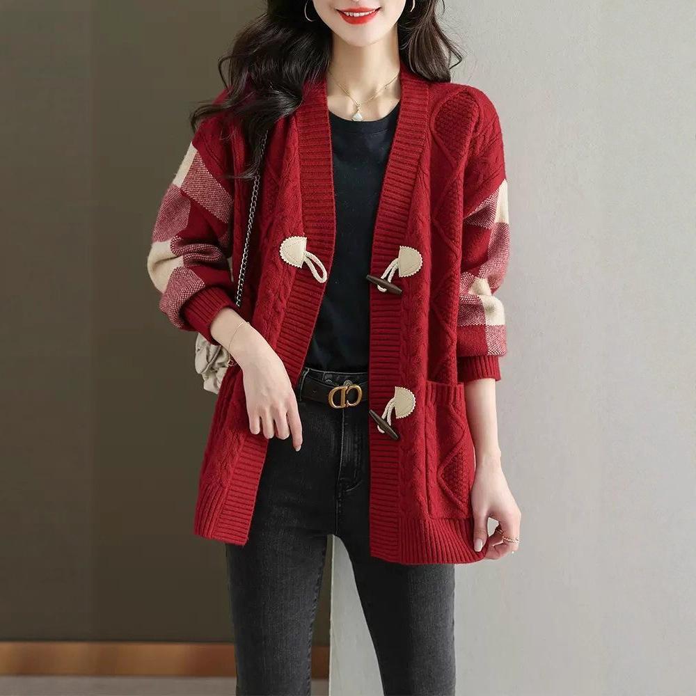 Women's Mid-length Knitted Cardigan Autumn And Winter