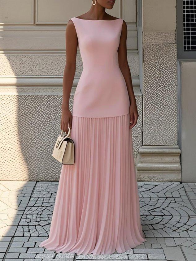 Solid Color Sleeveless Knitted Vest Sexy Slim Knit Dress