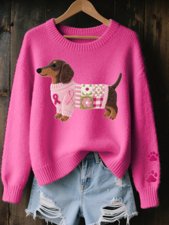 Womens Printed Crew-Neck Faux Sweater Top