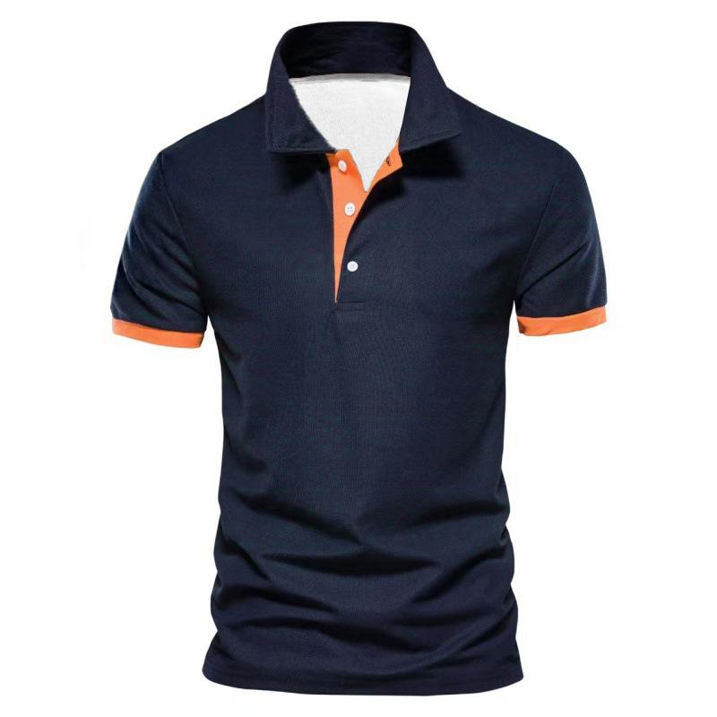 Stylish Mens Short-sleeve Digital 3D-printed Color-block Shirt