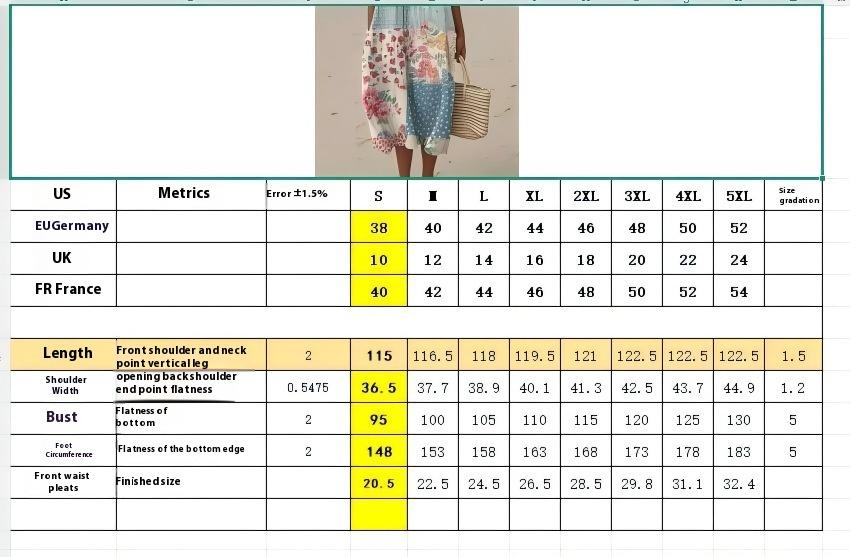 Digital Printing Pattern Sleeveless Round-neck Long-sleeved Dress