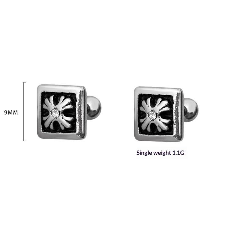 Creative Fashion Stainless Steel Skull Stud Earrings