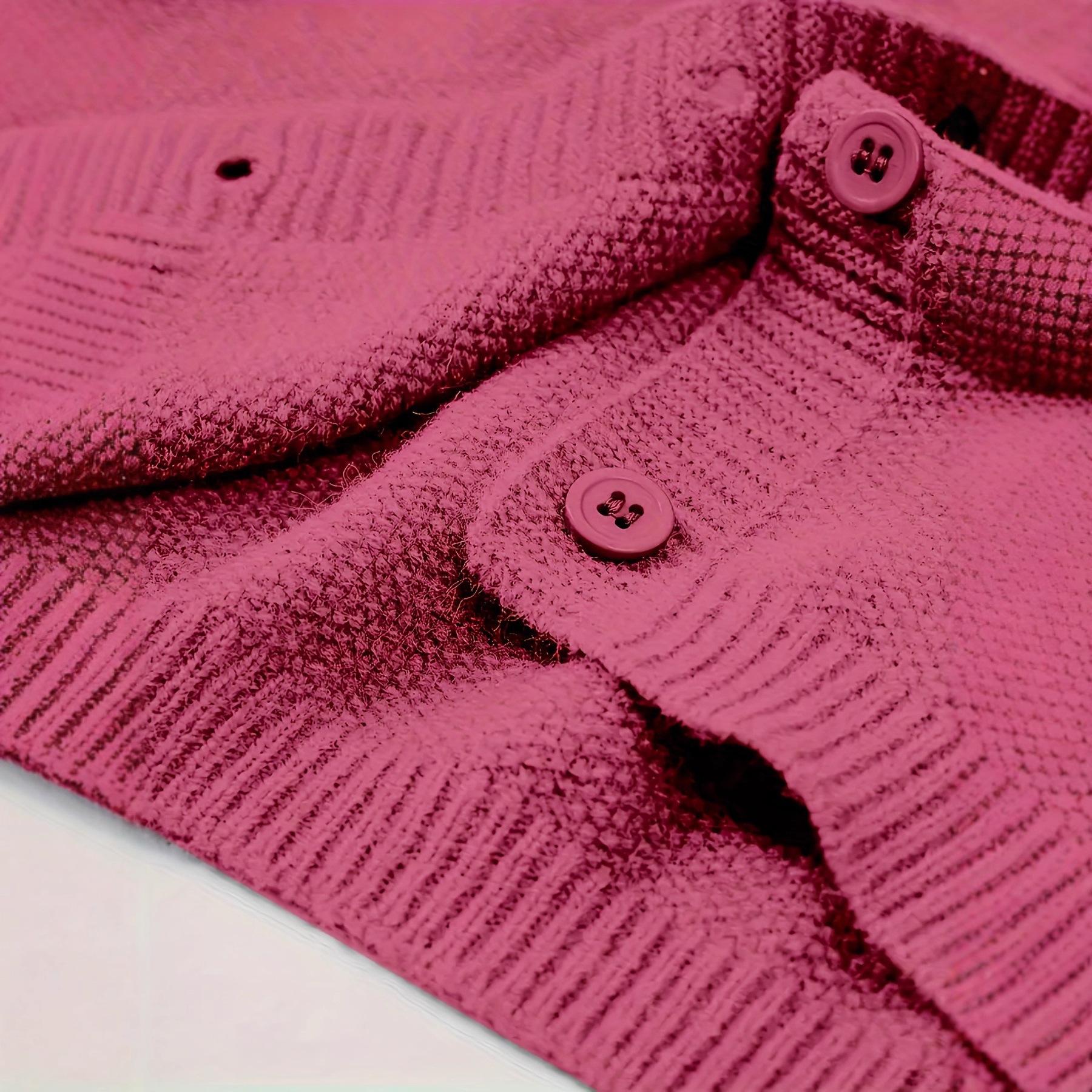 Pure Color Warm Keeping Knitted Cardigan For Women