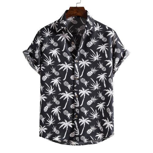 Spring And Summer Men's Beach Hawaii Short Sleeve Printed Shirt