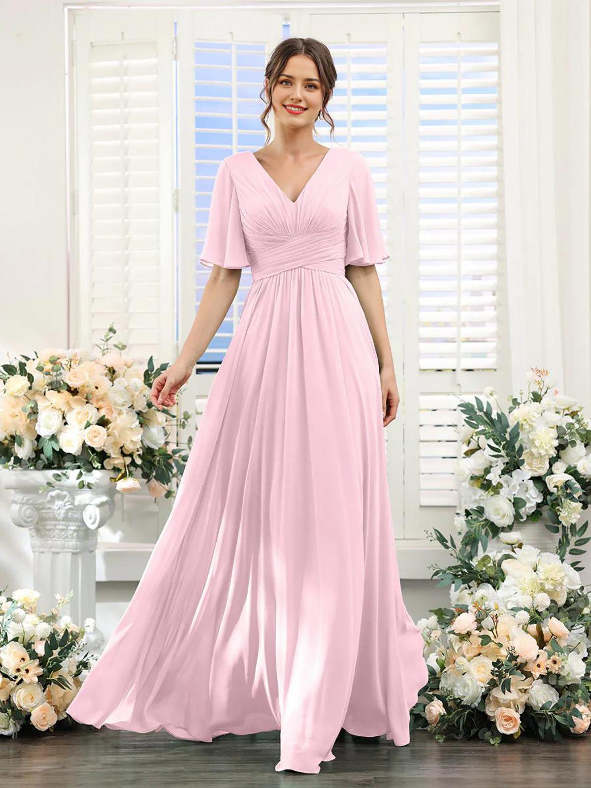 Split Mixed Satin Banquet Evening Long Dress