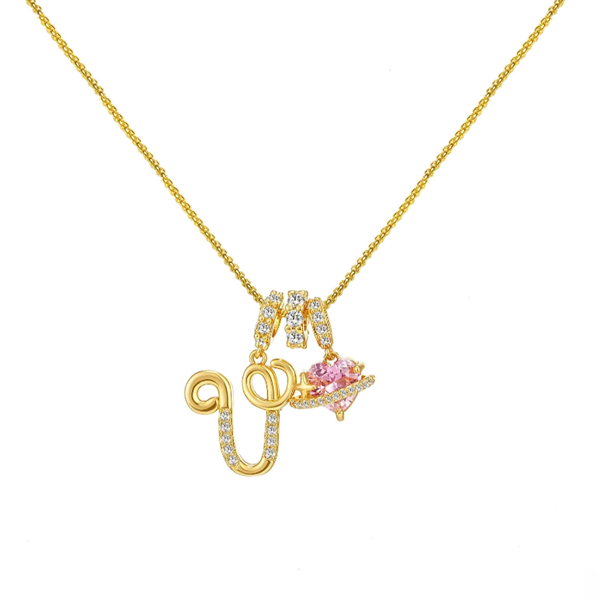 Dopamine 26 English Letter Necklace Girl Light Luxury Minority High Sense