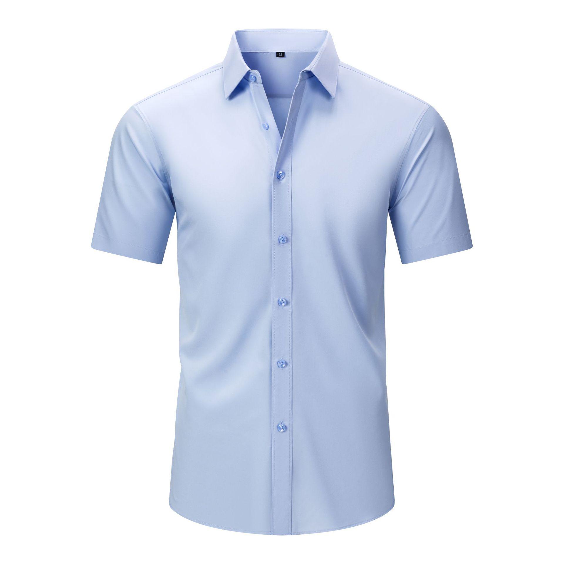 Lightweight Stretchy Wrinkle-resistant Long-sleeve Shirt For Men That Requires No Ironing