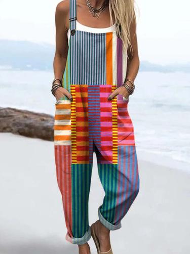 Fashion Women's Summer 3D Printing Casual Suspenders