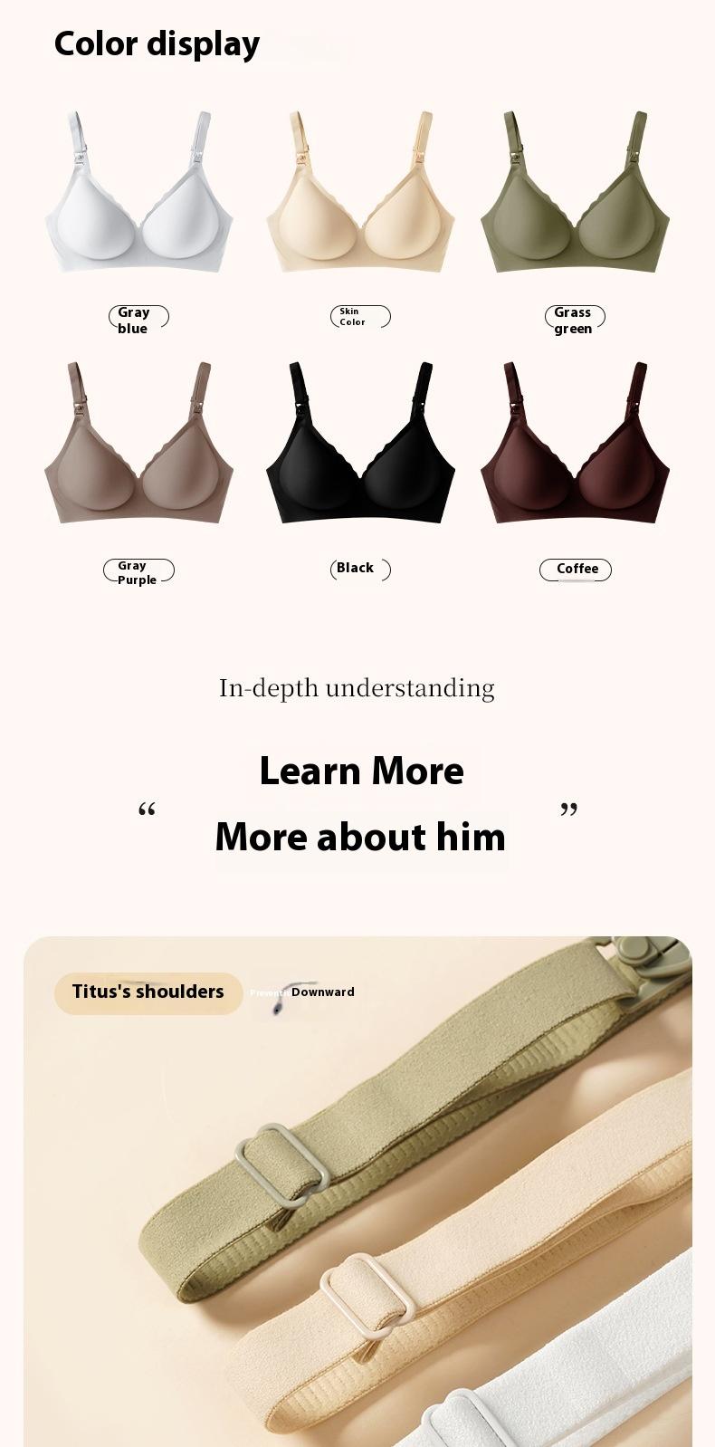 Jelly Glue Soft Support Thin Wireless One-piece Fixed Cup Nursing Underwear