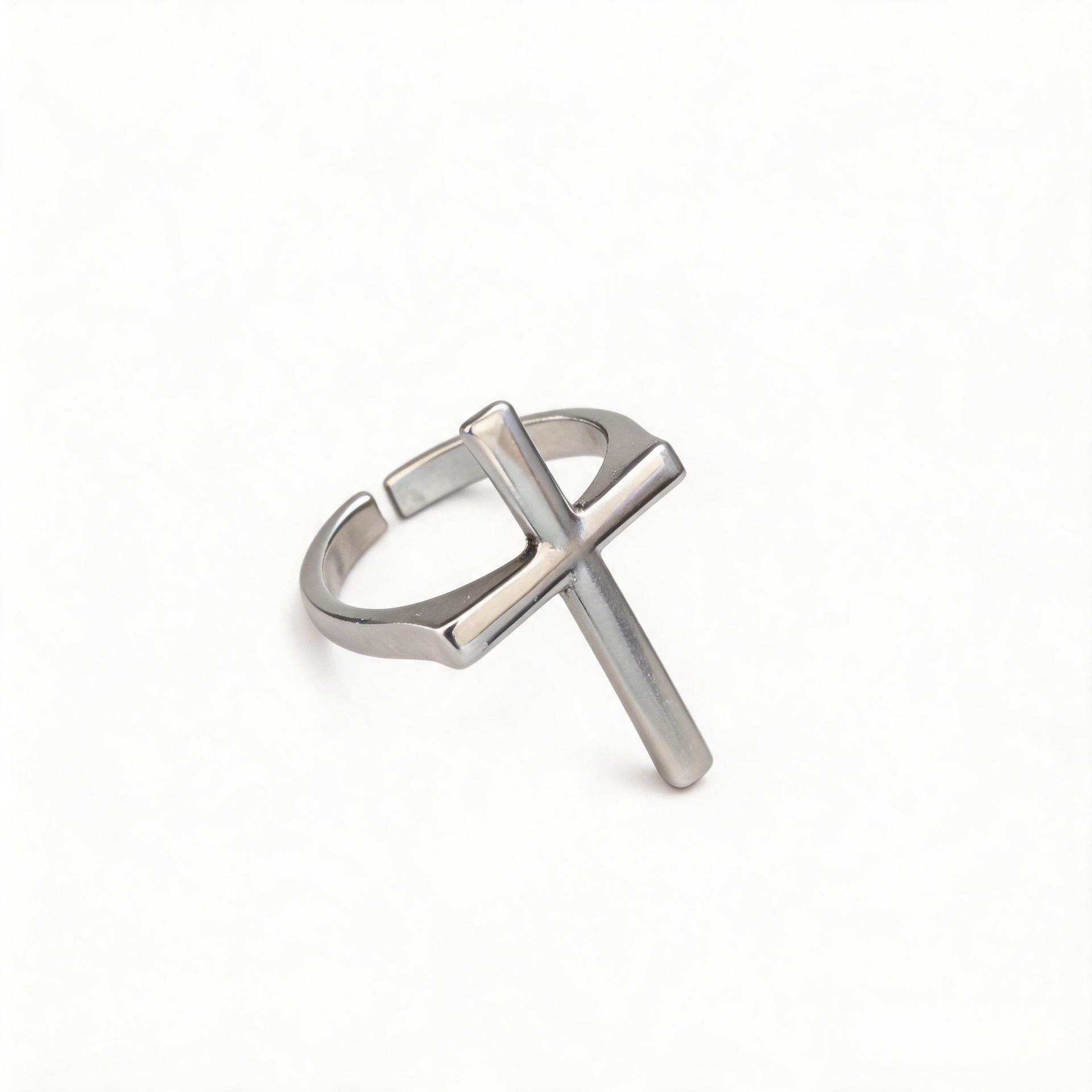 New-style Cross Mens Niche Minimalist Ring