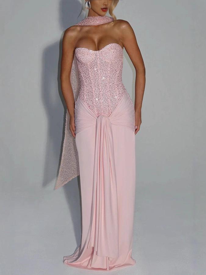 Pink With Ribbons / L / Single dress