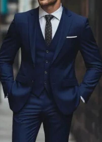 Men's Suit Three-piece Suit Fashion Woolen Suit