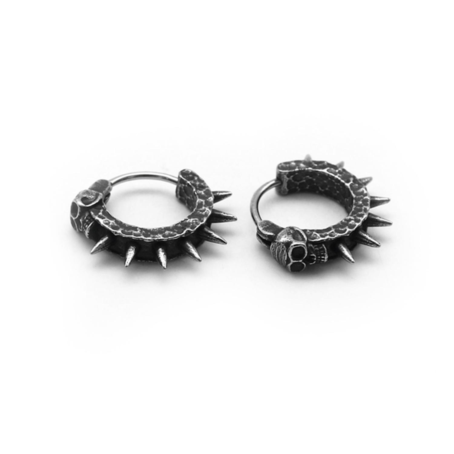 Retro Skull Long-Beard Earrings