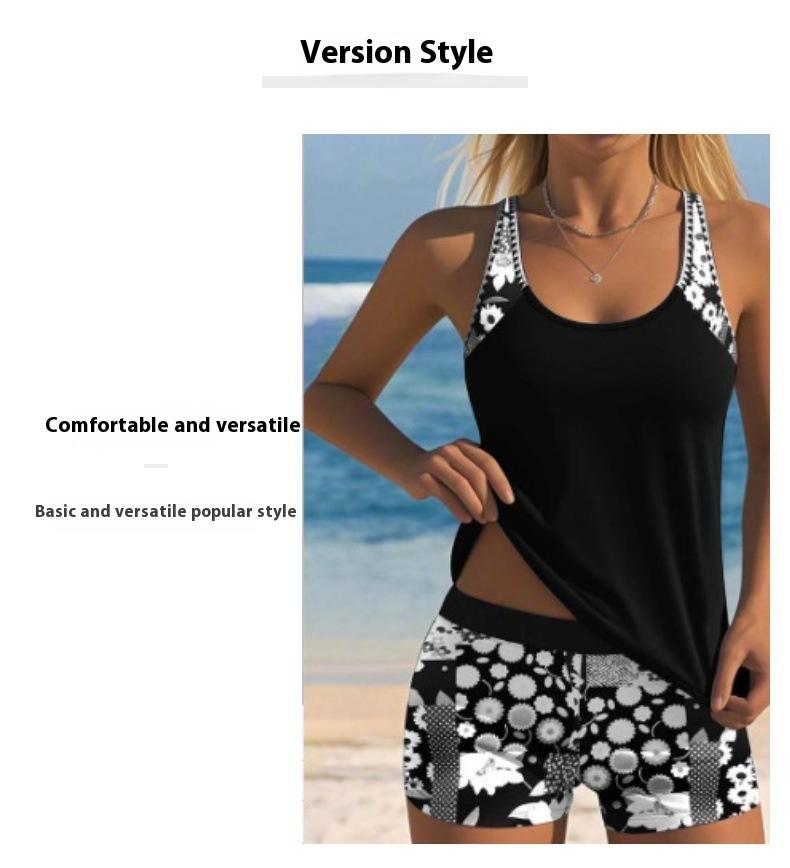 Women's Casual Versatile Printed Split Swimsuit