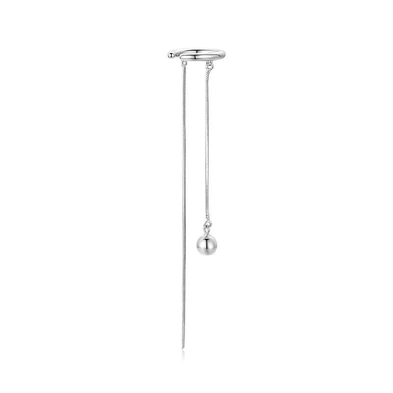 Round-bead Long Tassel Snake-chain Ear Cuff
