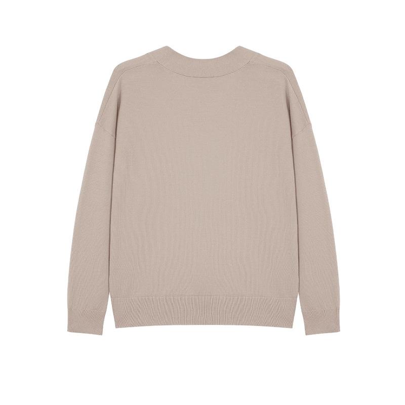Women's V-neck Loose Soft Glutinous Lazy Style Long Sleeve Sweater