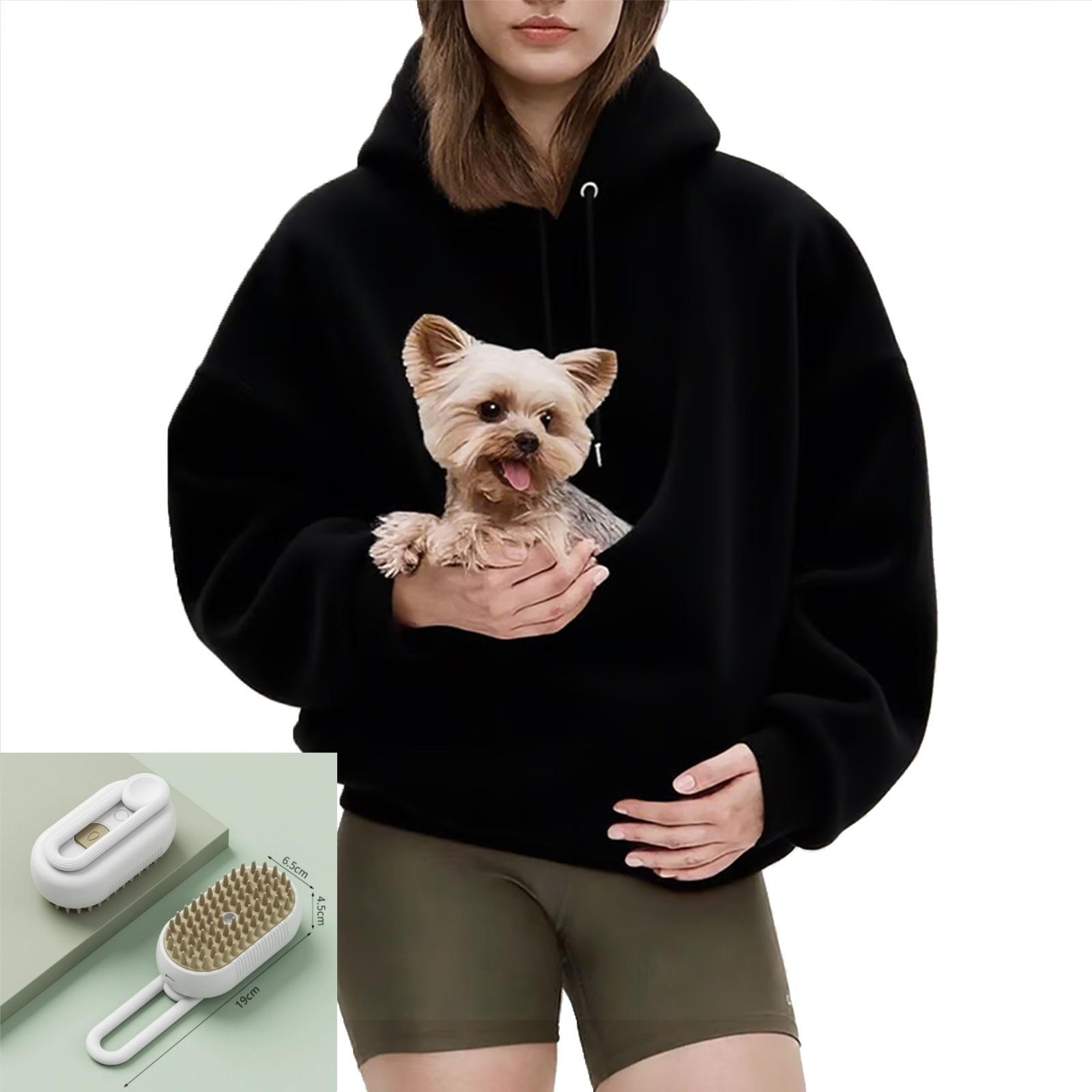 Casual Hoodies Kangaroo Dog Pet Holder Carrier Big Pouch Pocket Pullovers Sweatshirt Animal Pouch Hood Sweatshirts