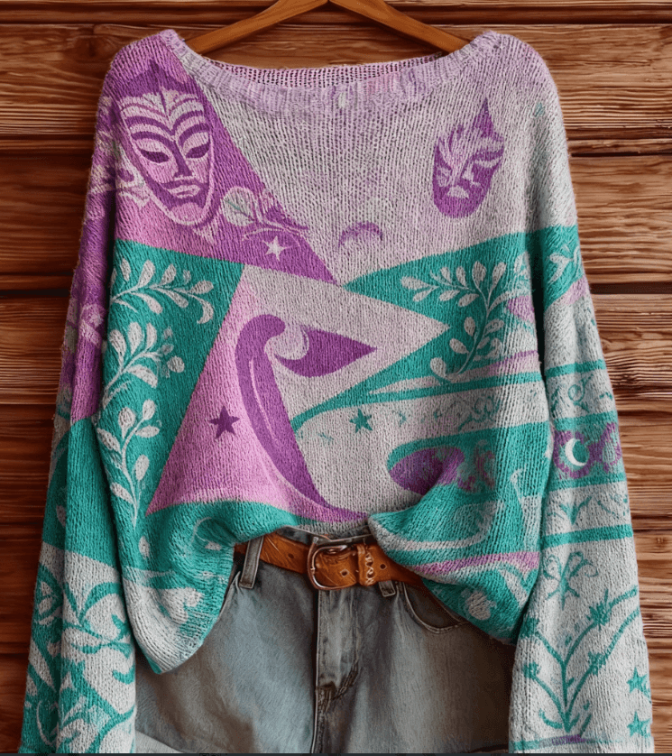 Lady Retro Style Long Sleeve