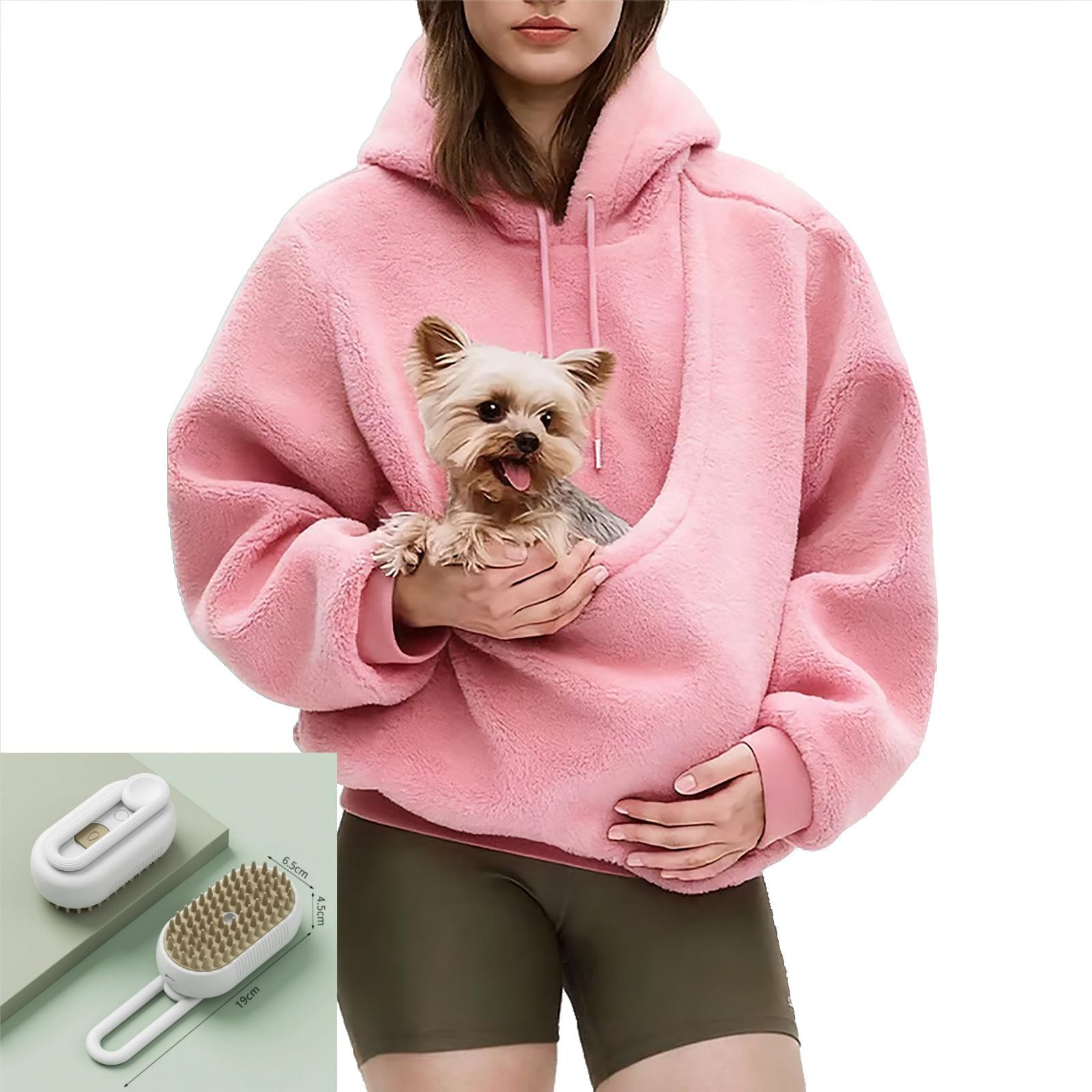 Casual Hoodies Kangaroo Dog Pet Holder Carrier Big Pouch Pocket Pullovers Sweatshirt Animal Pouch Hood Sweatshirts