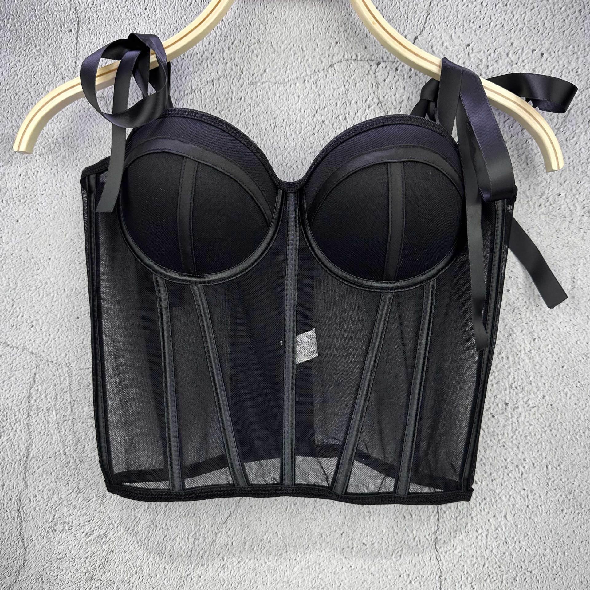 Womens Sexy Strapless Bandeau With Waist-cinching Straps