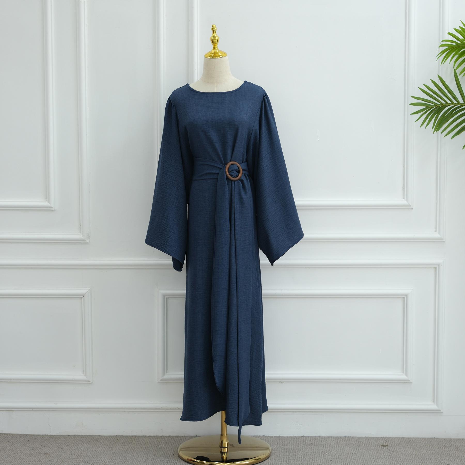 Euro-American Dubai Style Loose Waistline Sleeve Dress