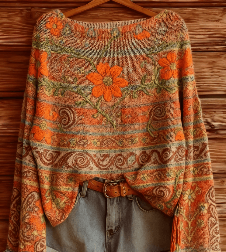 Lady Retro Style Long Sleeve