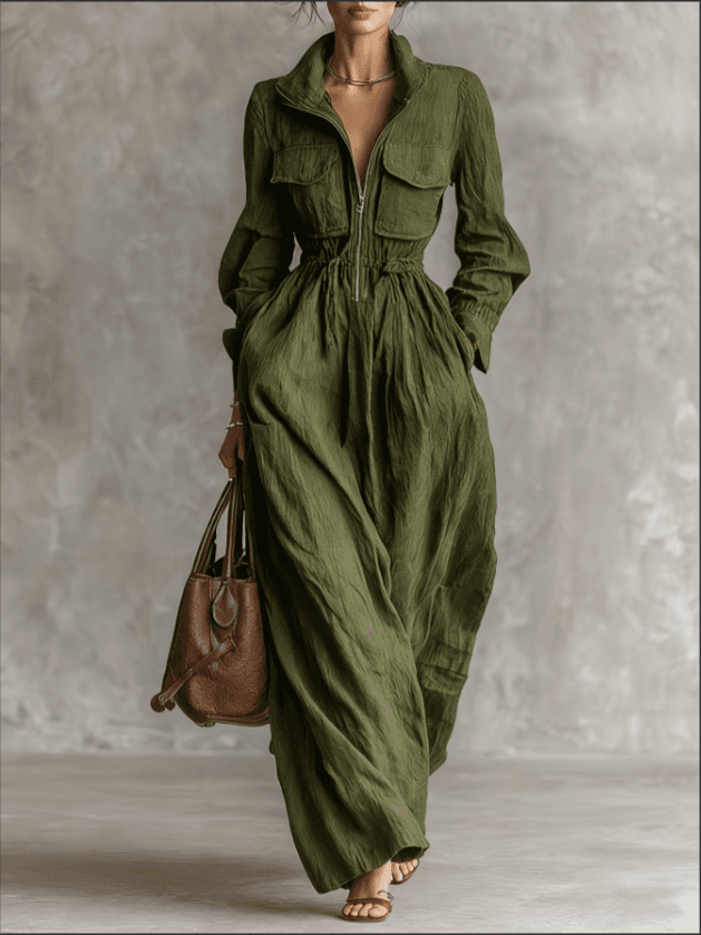 Utility-style Long Dress