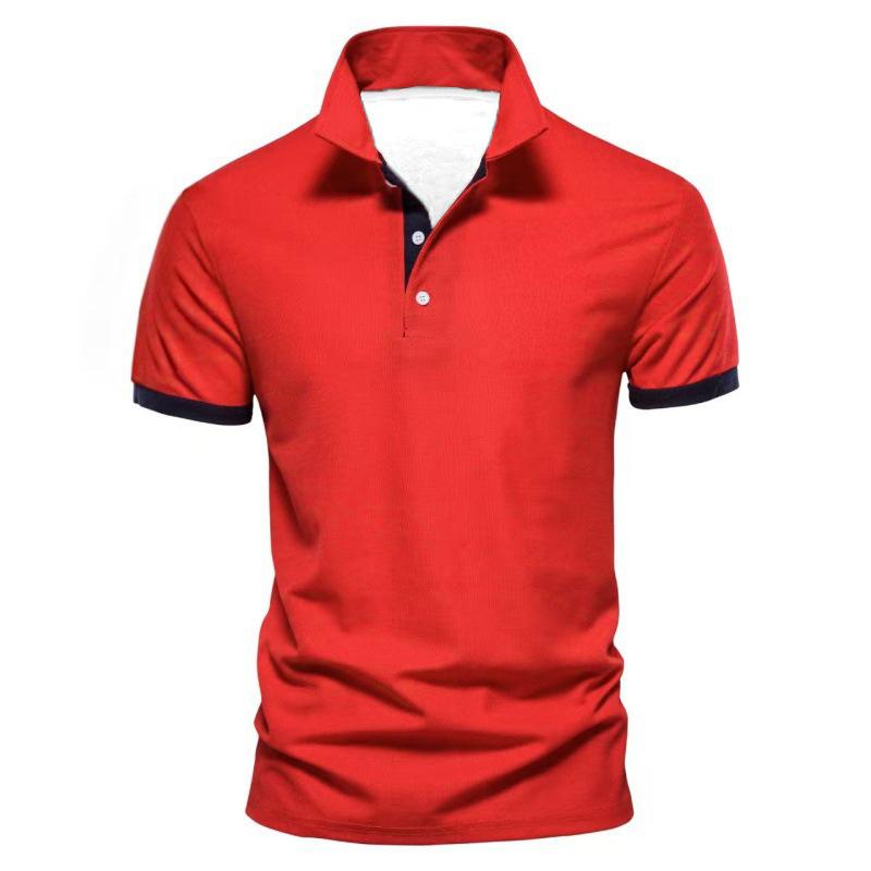 Stylish Mens Short-sleeve Digital 3D-printed Color-block Shirt