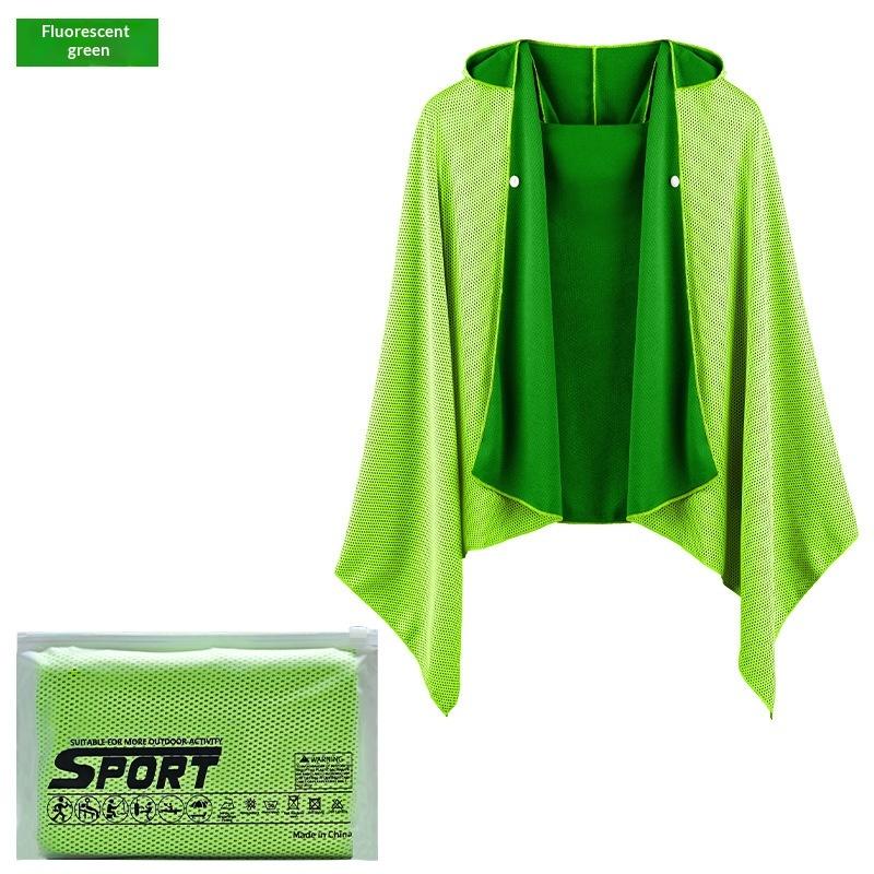 Dry Beach Towel Water-absorbent Sun-protection Shawl With Hood Bathrobe
