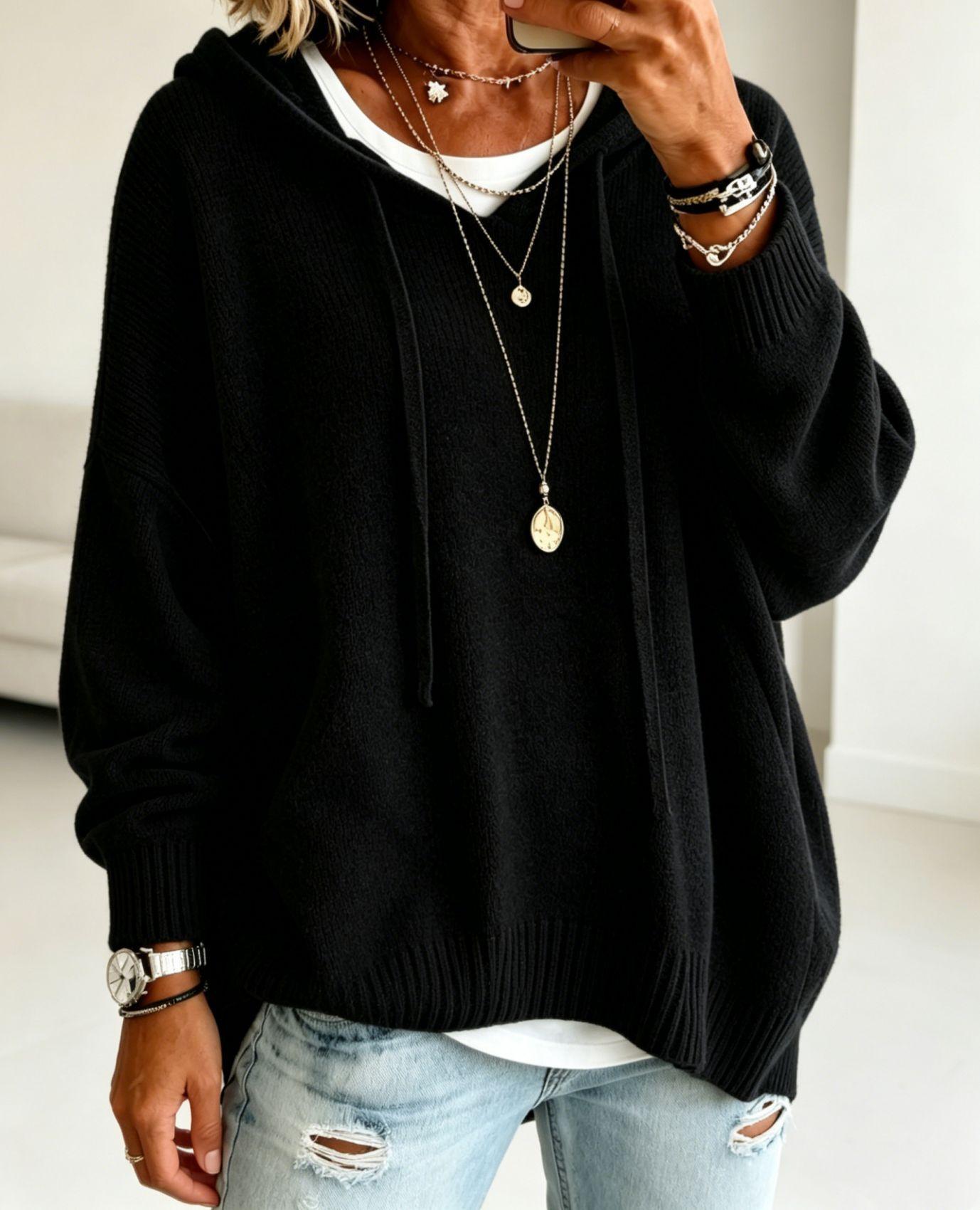 Loose-fitting Long-sleeve Pullover Sweater